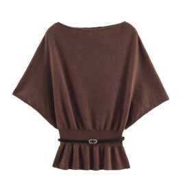 时尚气质廓形针织开衫配腰带2025秋季新款收腰毛衣外套披肩上衣23