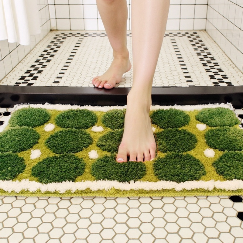 Tapis de bain floqué 3d absorbant et antidérapant pour sol_voghion.com