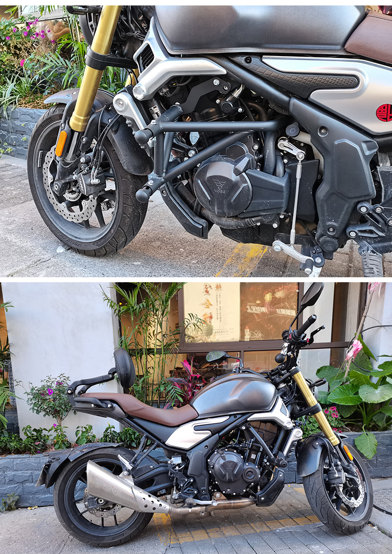 Suitable for Wuji 500Ac Bumper Motorcycle Front Guard Bar, Competition Guard Bar, Single Bar, Anti-Fall Bar, Modification Accessories