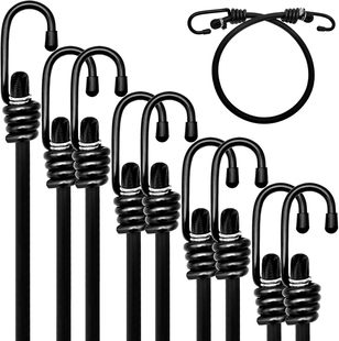 Black Rope Hook Mini Elastic Rope Tool for Quick, Safe, and Convenient Tightening, Portable for Outdoor Use