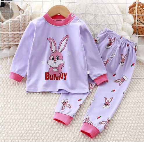 2023 nueva ropa para niños traje de ropa interior para niños coreanos ropa de otoño para niños pequeños y medianos pantalones largos pijamas para bebés ropa para el hogar