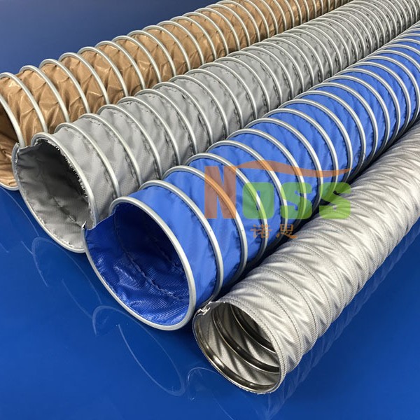 900度耐高温软管(三层), 内衬SUS316L钢网层,中间3MM厚不燃隔热层