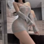 包臀大码女士挂脖家居服