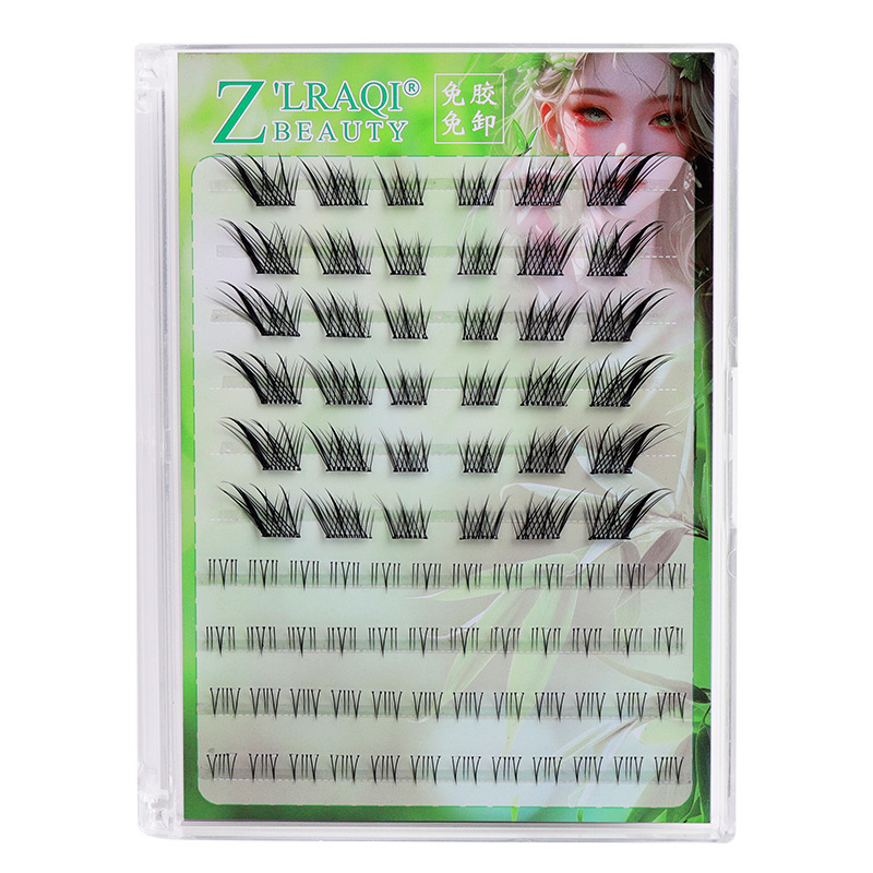 Sudeste asiático, una serie completa de pestañas falsas, maquillaje tailandés, pestañas autoadhesivas, pestañas debajo de las pestañas.