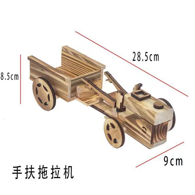 メーカー現物手作り玩具車模型消防車運搬車工事車観光地区木造工芸品バッチ|undefined