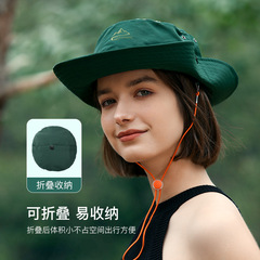 Japanese-style wide-brimmed drawstring sun fishing hat for women summer outdoor breathable mountain system camping sunshade hiking fishing hat for men
