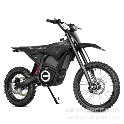 Trendy New Model: Cross-Border Q5 Electric Off-Road Vehicle, Lightweight and Easy-To-Ride All-Terrain Mountain Dirt Bike for Teenagers (Elektrikli motosikletlər) - black-48v20ah