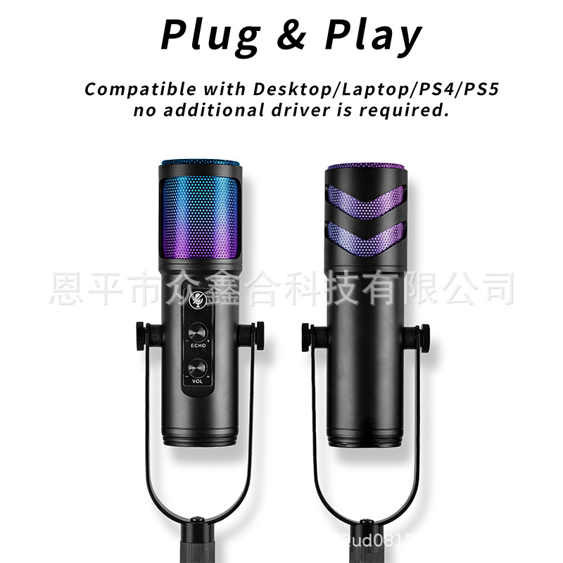 RGB 마이크 캔틸레버 브래킷 세트 RGB 게임 전자 스포츠 라이브 컴퓨터 휴대 전화 커패시터 마이 ZX776