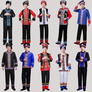 New Miao Performance Costume Male Minority Performance Costume Tujia Guangxi Zhuang Yi Performance Costume