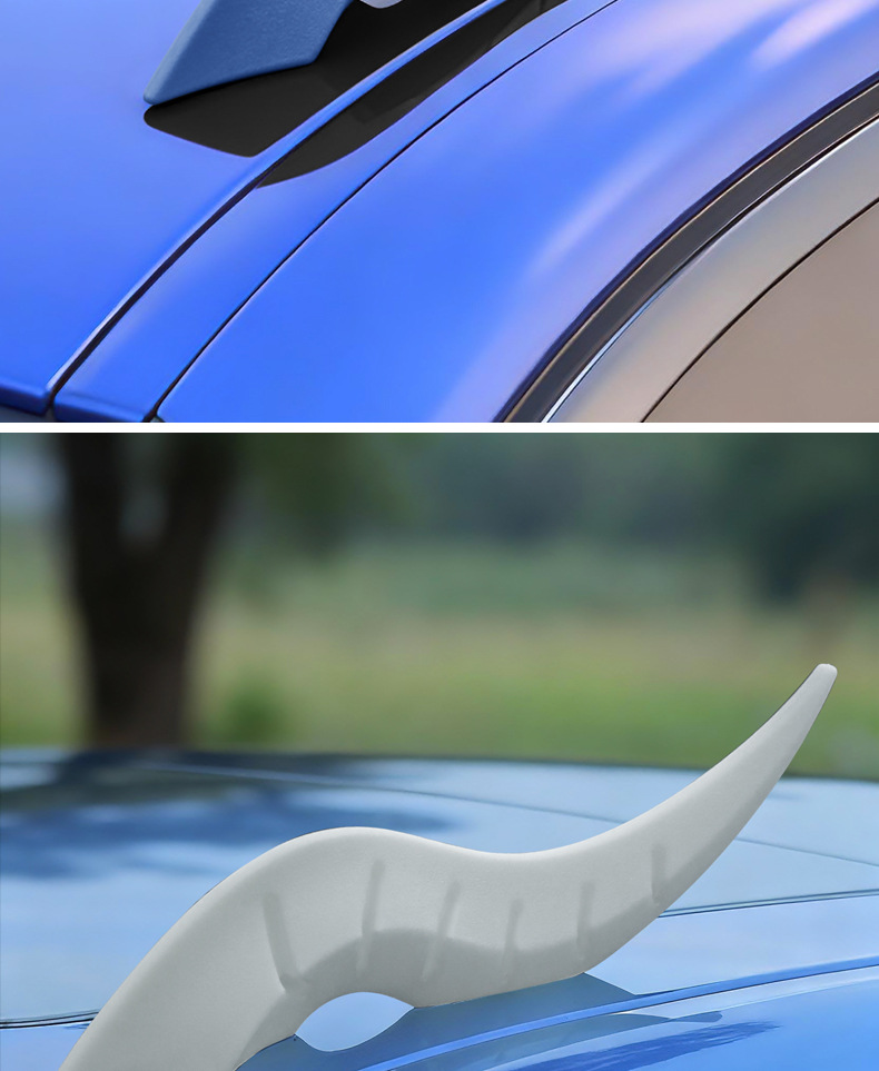 Cross-Border Dragon Horn Car Roof Decoration Car Modification Vehicle Upgrade Arc Light Speed-Type Airflow Fins Accessories Wind Knife Decorations