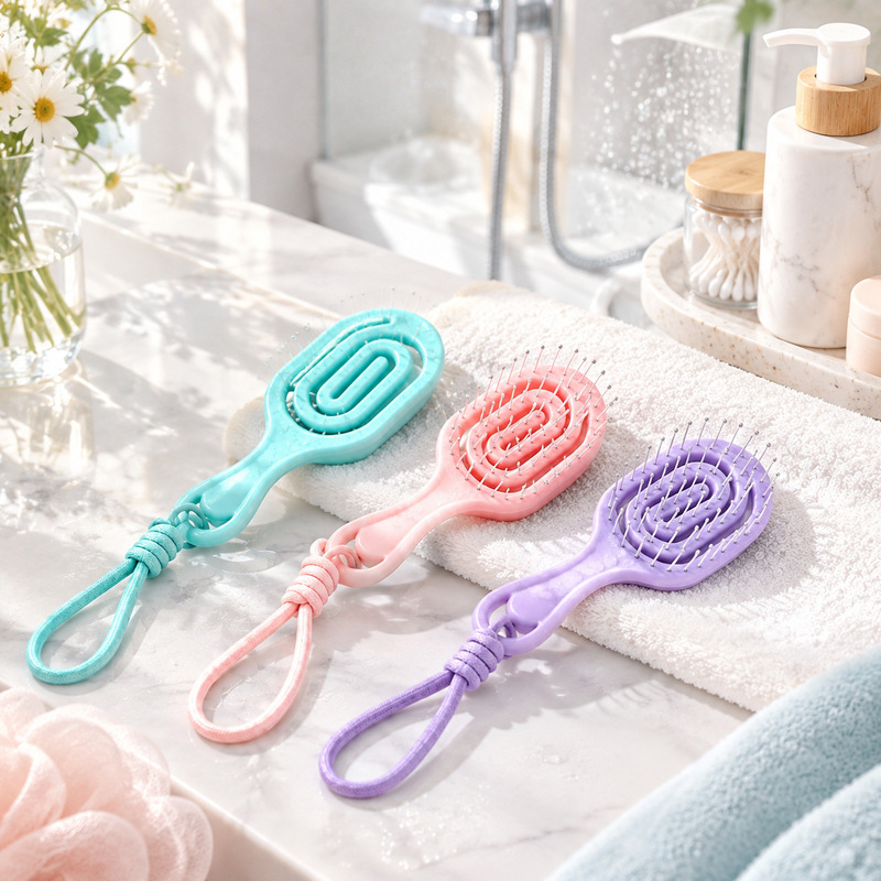 New mini, exquisite, and portable elastic bone comb with a key ring, featuring a hollow design, suitable for women, and designed to smooth and style hair while enhancing its appearance New mini, exquisite, and portable elastic bone comb with a key ring, featuring a hollow design, suitable for women, and designed to smooth and style hair while enhancing its appearance