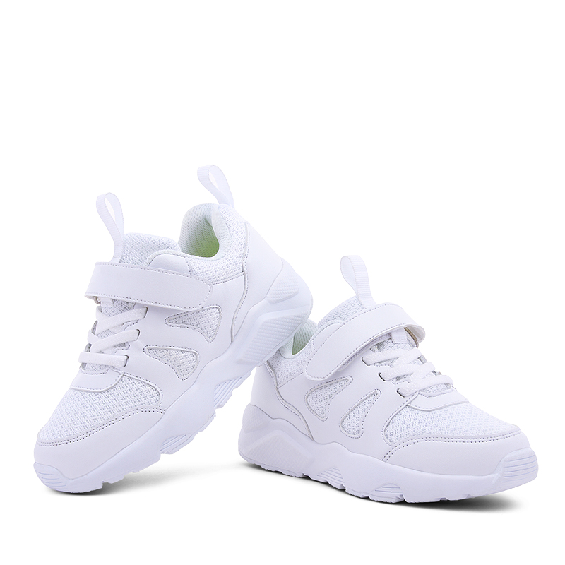 Children's breathable white white sneakers for boys for students