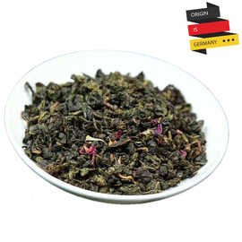 德国原产调配欧标蜜桃味玫瑰乌龙茶玫瑰蜜桃乌龙散装花茶现货批发