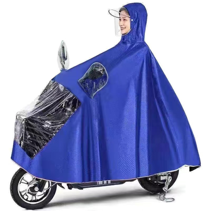 厚みのあるプラスサイズの電気自動車レインポンチョ、オートバイバッテリーカーレインコート、防雨シングルおよびダブル男性と女性のライディングレインポンチョ|undefined
