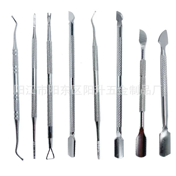 Stainless steel dual-purpose Nail remover Nail file curler Nail groove spoon cleaning Nail dirt manicure tool Nail