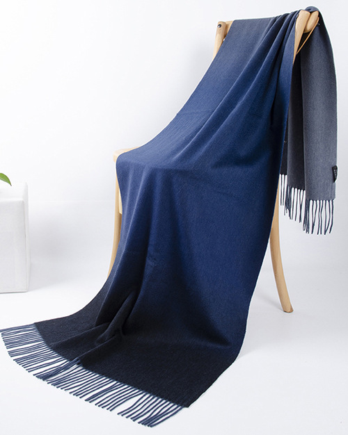 Mongolia Interior nuevo 60 ancho bufandas de cachemira pura otoño y invierno grueso Europa y América color gradiente agua ondulado chal