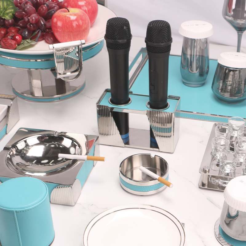 High-end KTV marco de micrófono de acero inoxidable marco de micrófono de cabina especial