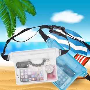 Pvc Mobile Phone Waterproof Waist Bag Three-Fold 8-Level Waterproof Outdoor Water Splashing Festival Waterproof Bag Swimming and Diving Mobile Phone Waterproof Bag