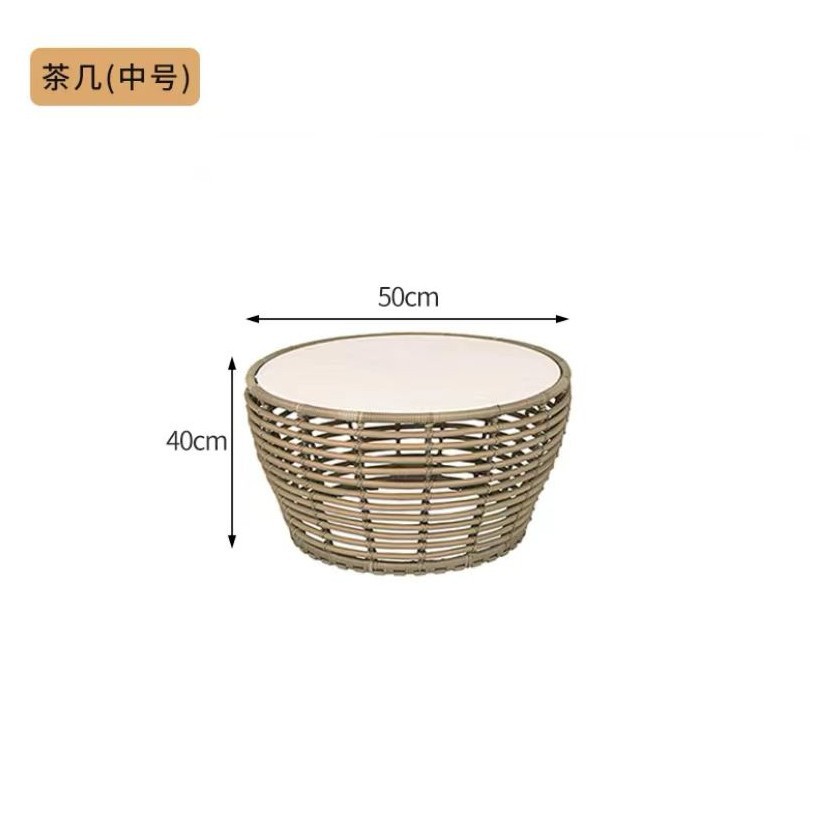 sofá de caña al aire libre patio ocio balcón al aire libre silla de caña protector solar impermeable alojamiento residencial sala de sol combinación