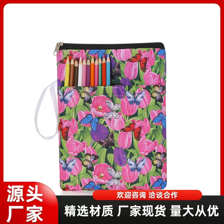 亚马逊印花书籍保护套 牧师笔记本防水收纳袋 多功能PU书套批发