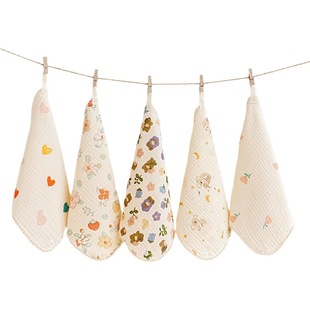 Baby saliva towel newborn cotton face towel small square baby a baby special children's gauze towel