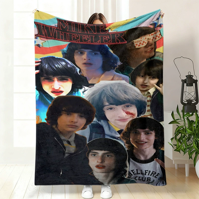 Плюшевая флисовая плед-одеяло BylerCP (в стиле Stranger Things), мягкий для отдыха, 70×100–150×200 см