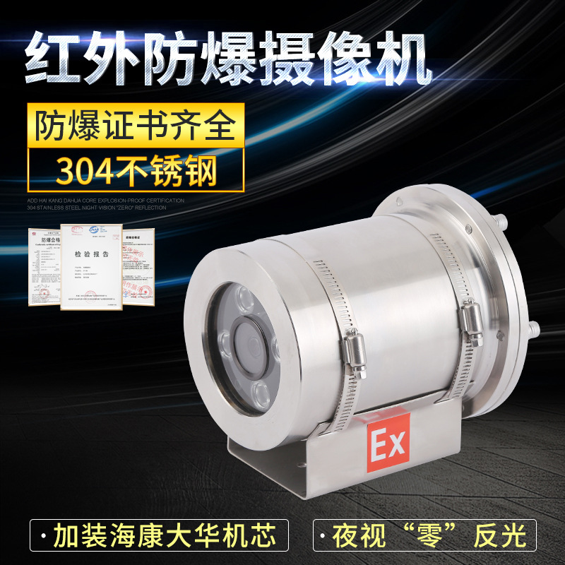 304不锈钢防爆监控摄像机工业化工厂用加油加气站高清网络摄像头