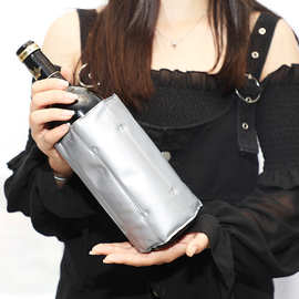 厂家直供凝胶酒套保冷冰酒套亚马逊热销长效保冷酒袋批发香槟酒套