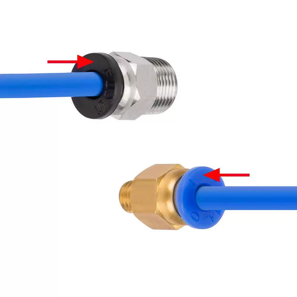 АЛМОЦН PC4-M6 Пневматическая фитинг Push to Connect + PC4-M10 St