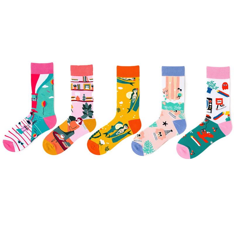 45g Weight Socks Classification Socks Lingerie Type Cotton (more than 50%) Fabric Type A Pair Quantity Casual, Daily Occasion Color Block Pattern All Seasons Season Unisex Gender Cute Style A Pair Cute Unisex Color Block Cotton (more Than 50%) Ankle Socks 无
