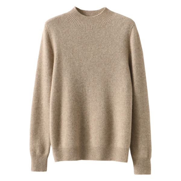 Knitted base body-friendly demi-season solid color sweater