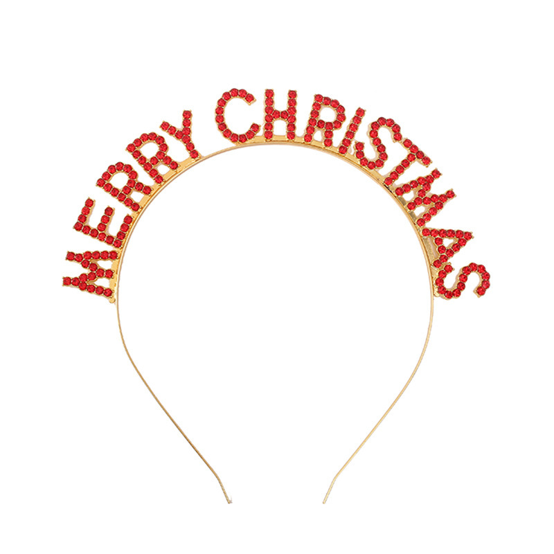 跨境圣诞发箍彩色头箍字母MERRYCHRISTMAS七彩色发饰头饰批发|undefined