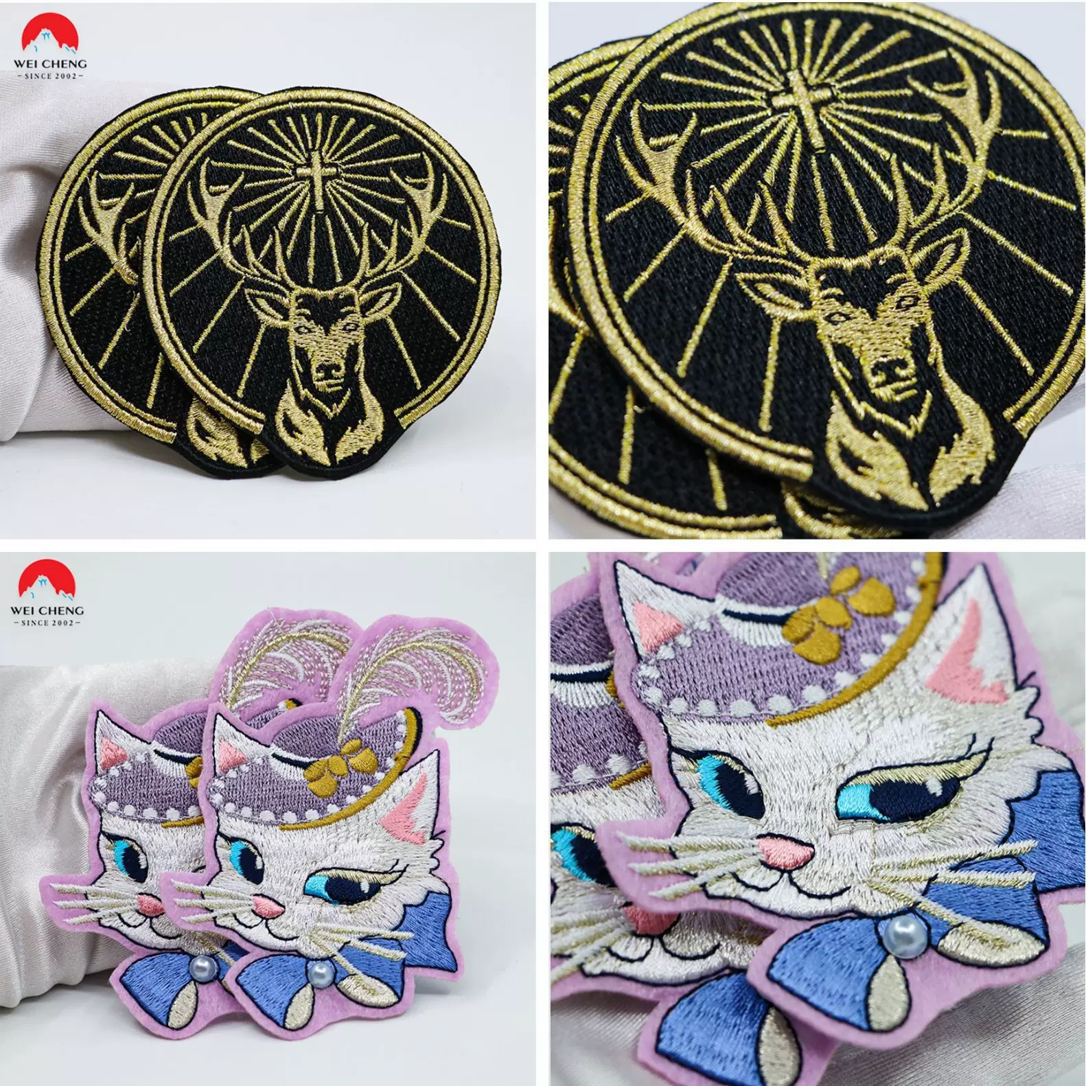 定制电脑绣花热转印布贴绣花章魔术贴保安肩牌章袖章学校制服织唛