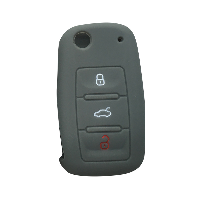 Adecuado para Volkswagen Bora Langyi Tuan Tiguan Passat Mingrui caja de llave de control remoto de silicona caso clave