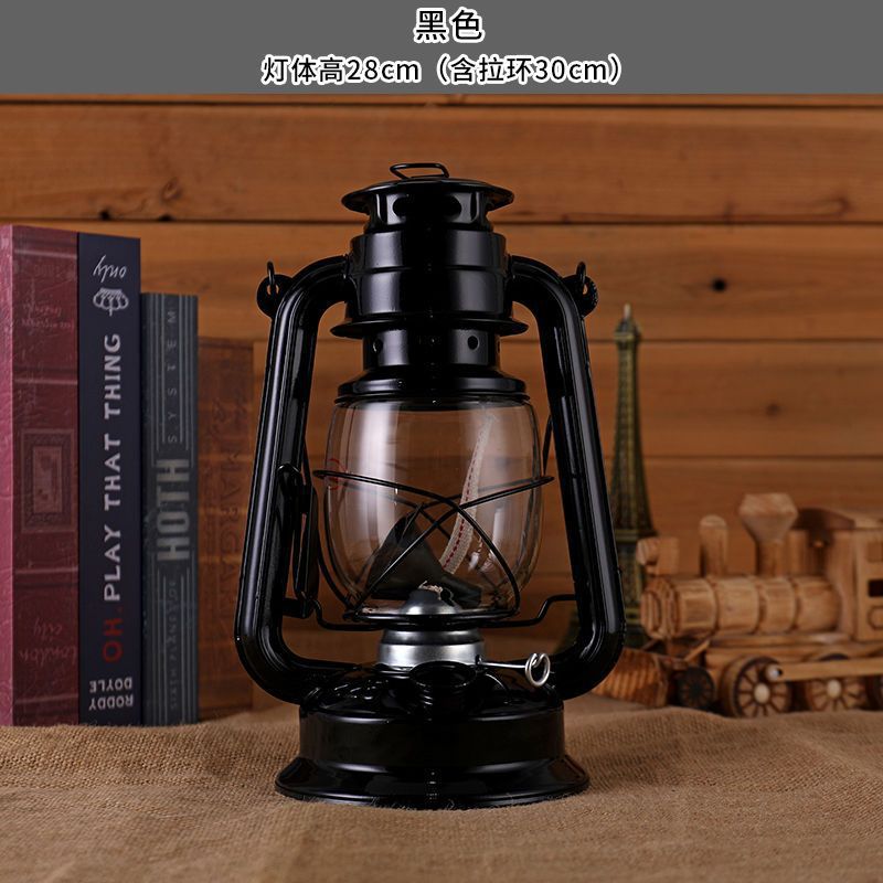 lámpara de aceite retro lámpara de caballo lámpara de queroseno portátil lámpara de camping lámpara de camping lámpara de camping lámpara de decoración de lámpara de campamento accesorios de fotografía