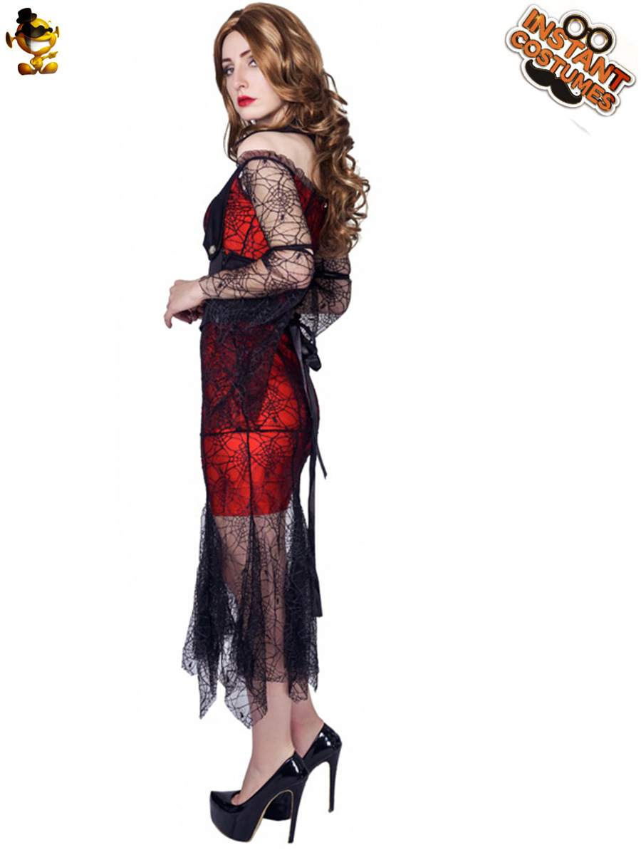 Traje de vampiro femenino adulto grande de Halloween murciélago vampiro femenino juego de rol rendimiento traje de fiesta image 3