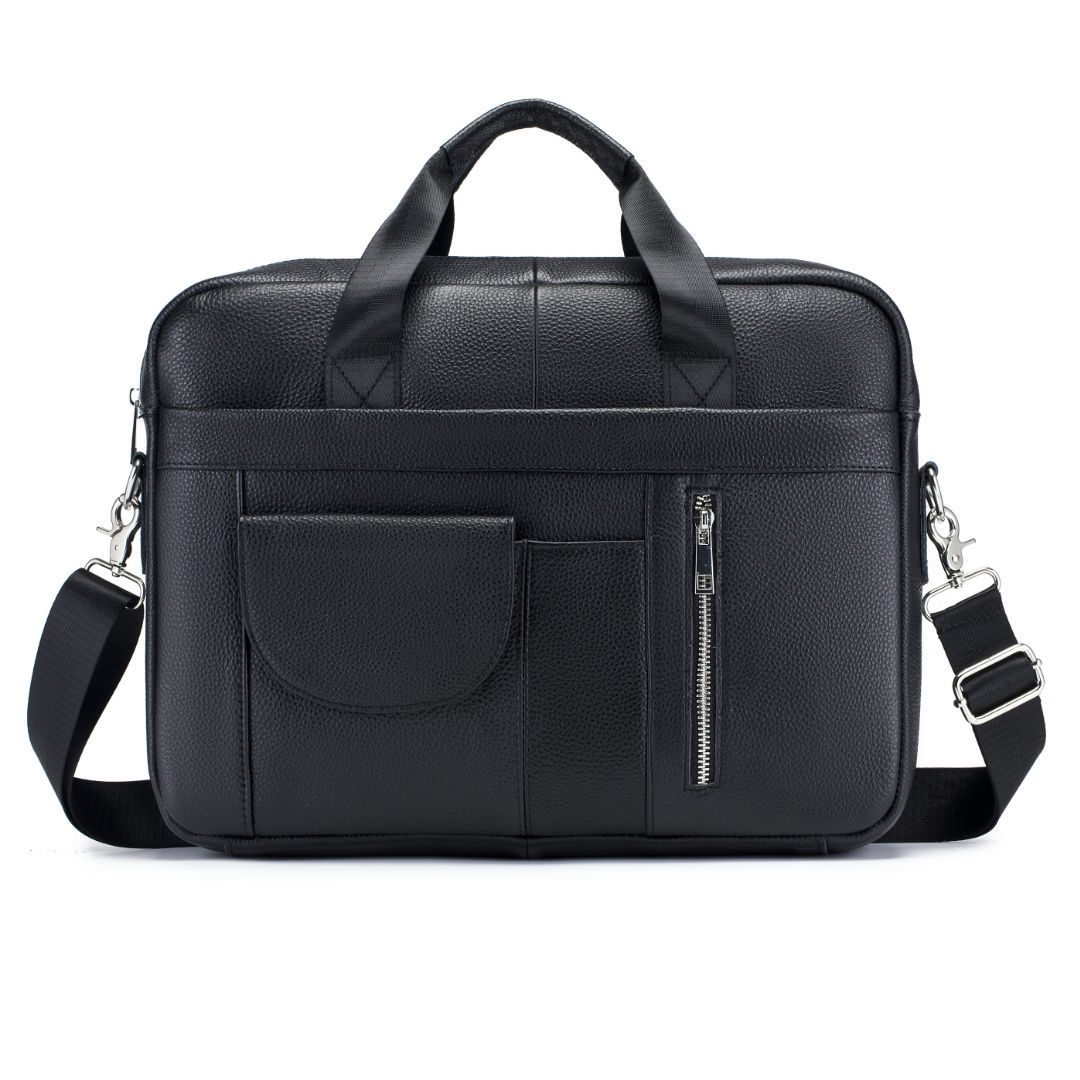 leather capacious one-shoulder bag for traveling