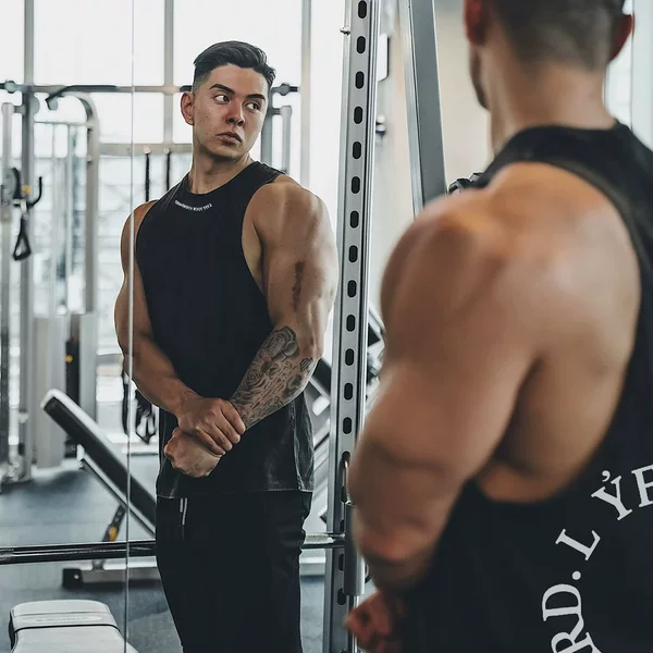 Summer New Fashion Fitness Men's Vest Top Outdoor Fitness Exercise Sleeveless Waistcoat Elastic Breathable Top