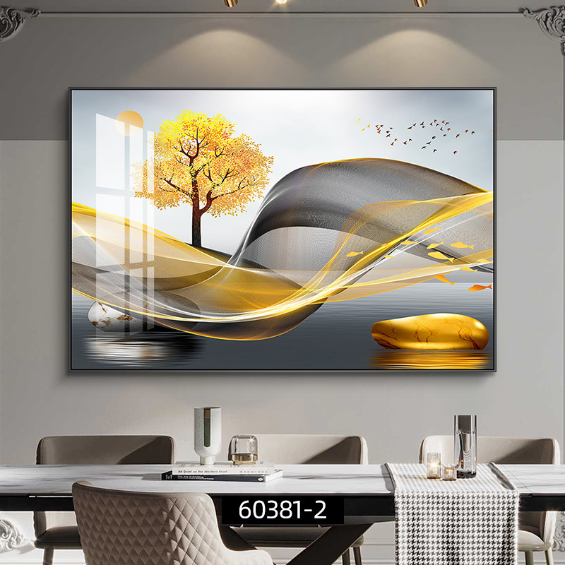 Fulu Meiman decoración de comedor moderno y simple pintura de decoración de la pared de la mesa de comedor de lujo ligera pintura de mural de comedor