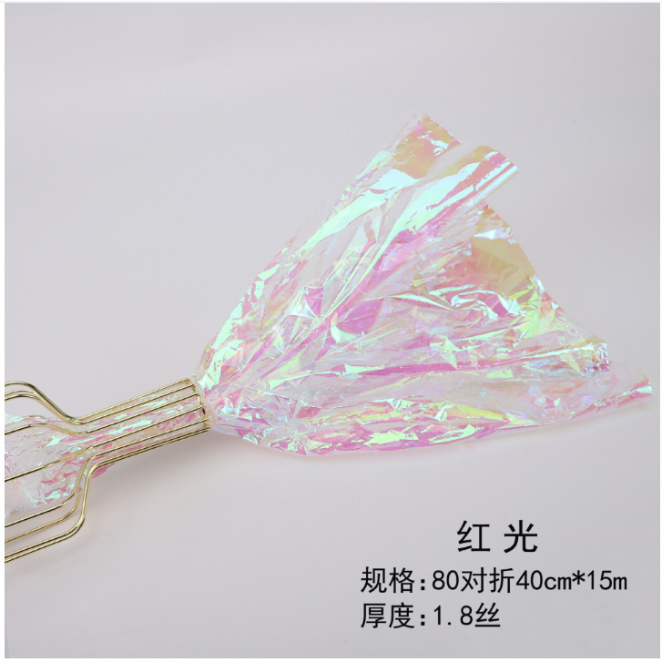 A prueba de polvo transparente flor papel de embalaje impresión arte celofán flor papel de embalaje plástico impermeable floristería ramo rollo de vidrio