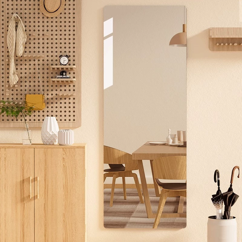 Зеркало в полный рост, ультрапрозрачное, взрывозащищенное, недеформируемое, настенное самоклеящееся зеркало для одевания, популярное трансграничное зеркало для примерки, большое акриловое зеркало.