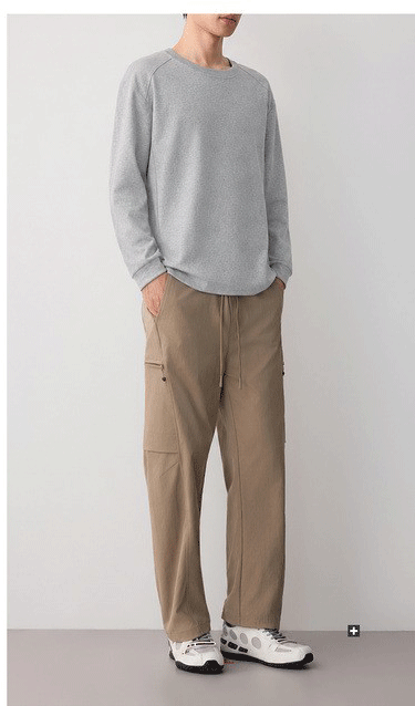 Áo hoodie nam nỉ cao cấp phong cách thông minh, chia cắt lập thể, kiểu dáng đơn giản hiện đại — đen chi tiết 12