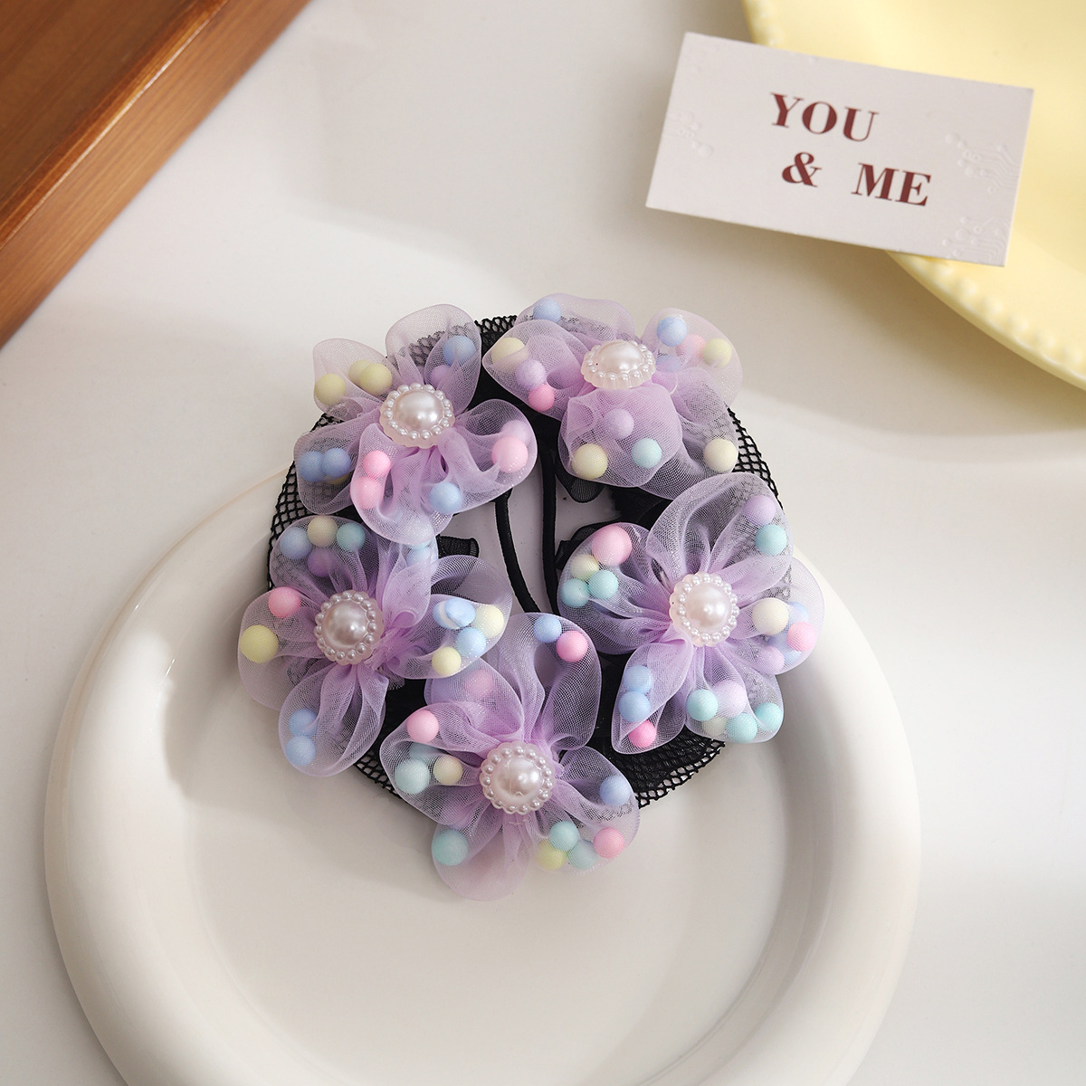 Red para el cabello infantil, herramienta para peinar moños, accesorio para niñas pequeñas, red para el cabello de bebé estilo 2025_voghion.com