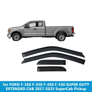 Suitable for Ford F-250 Extended Cab 2017-2025 Rain Guards, Side Window Deflectors, Thickened Rain Eyebrows