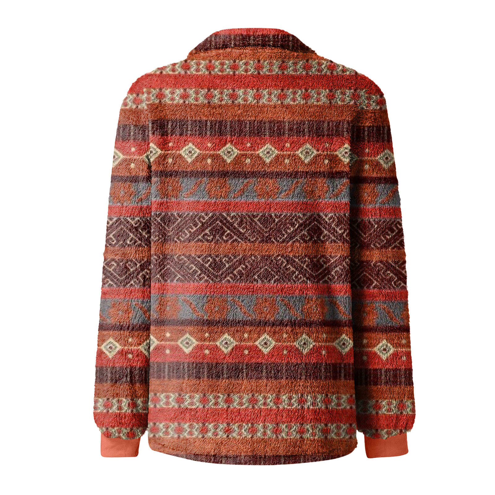 2021 Autumn/Winter New Men's Checkered Double sided Cardigan Sweater Fashion Plush jacket_voghion.com