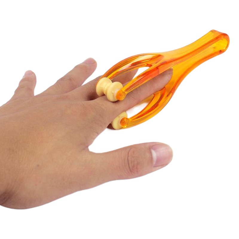 Dedo masajeador rodillo masaje conjunto dedo fino aliviar mano ácido Tigre boca agujero clip de masaje agujero mapa regalo