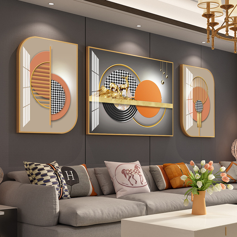 Modern living room painting sofa background wall decoration painting…