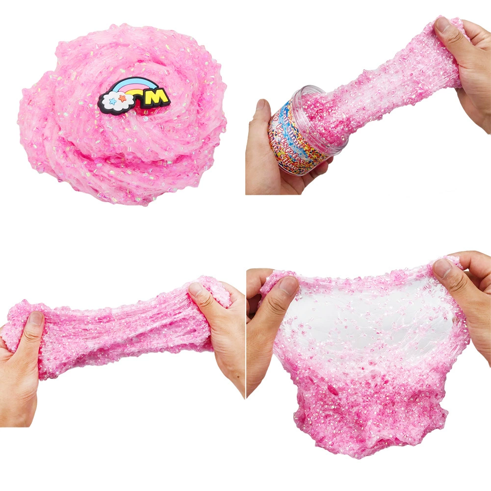 Игрушечный слайм Crystal Cartoon Slime, 50 мл прозрачный, банка ≈60 г