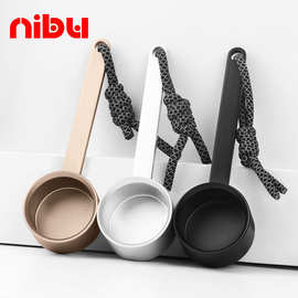 尼布 新品金属咖啡豆量勺原创长柄抹茶可可粉定量勺克重勺绑绳10G