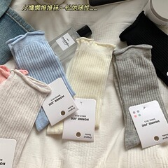 白い靴下の女性の中筒の靴下の春の夏の薄いタイプの綿の靴下の韓国版の日本のバレエの風はやせていることが現れます。
